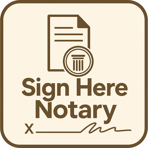 Sign Here Notary Logo Seal